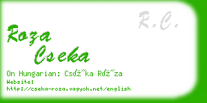 roza cseka business card